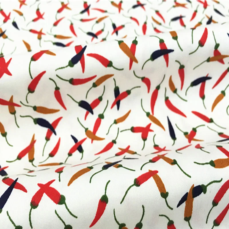 Gorgeous Hot Chili Printed Cotton Fabric For DIY Sewing Bedding Quilting Cloth Dress 50x160cm Decoration
Gorgeous Hot Chili Printed Cotton Fabric For DIY Sewing Bedding Quilting Cloth Dress 50x160cm Decoration