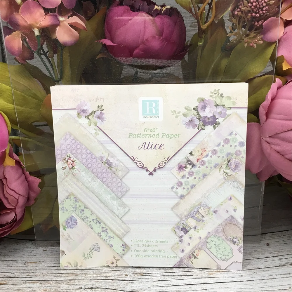 24pcs/Pack 6*6inch 15.2cm Alice Patterned Paper Pack for Scrapbooking DIY Happy Planner Card Making Journal Project
24pcs/Pack 6*6inch 15.2cm Alice Patterned Paper Pack for Scrapbooking DIY Happy Planner Card Making Journal Project