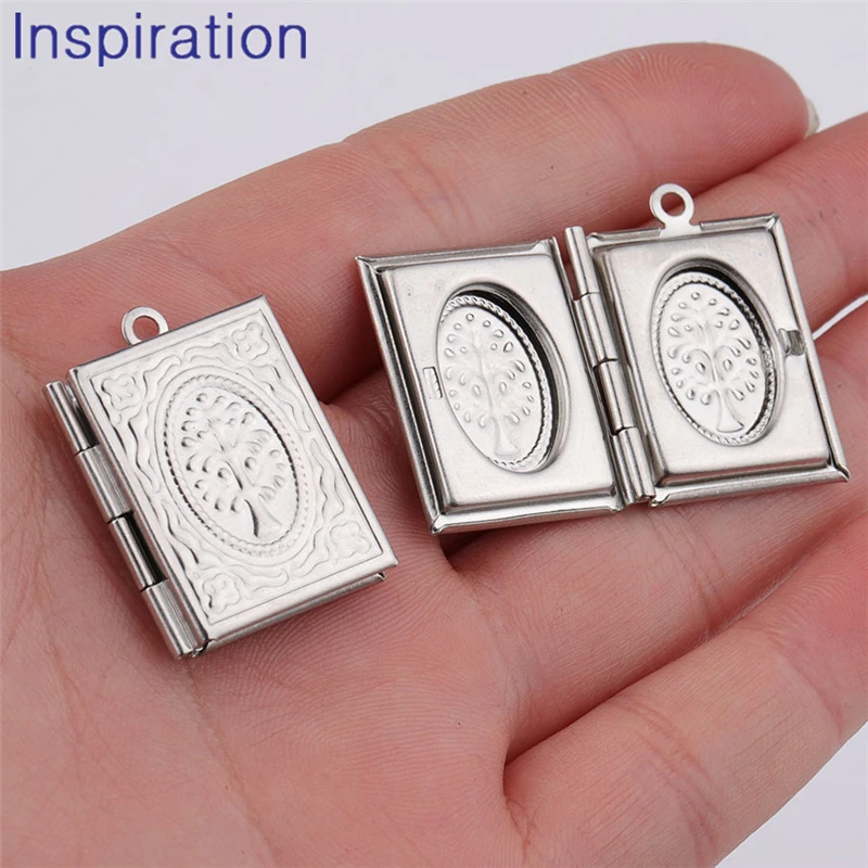 BOOK Open Stainless Steel Square Photo Album Photo Locket Pendant Charm Tree Engraved Memory Locket For Necklace Keychain
BOOK Open Stainless Steel Square Photo Album Photo Locket Pendant Charm Tree Engraved Memory Locket For Necklace Keychain