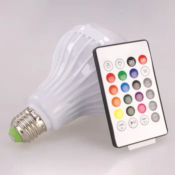 LED Light Bulb Bluetooth Speaker Smart Wireless Music Bulb with Remote Control 
LED Light Bulb Bluetooth Speaker Smart Wireless Music Bulb with Remote Control