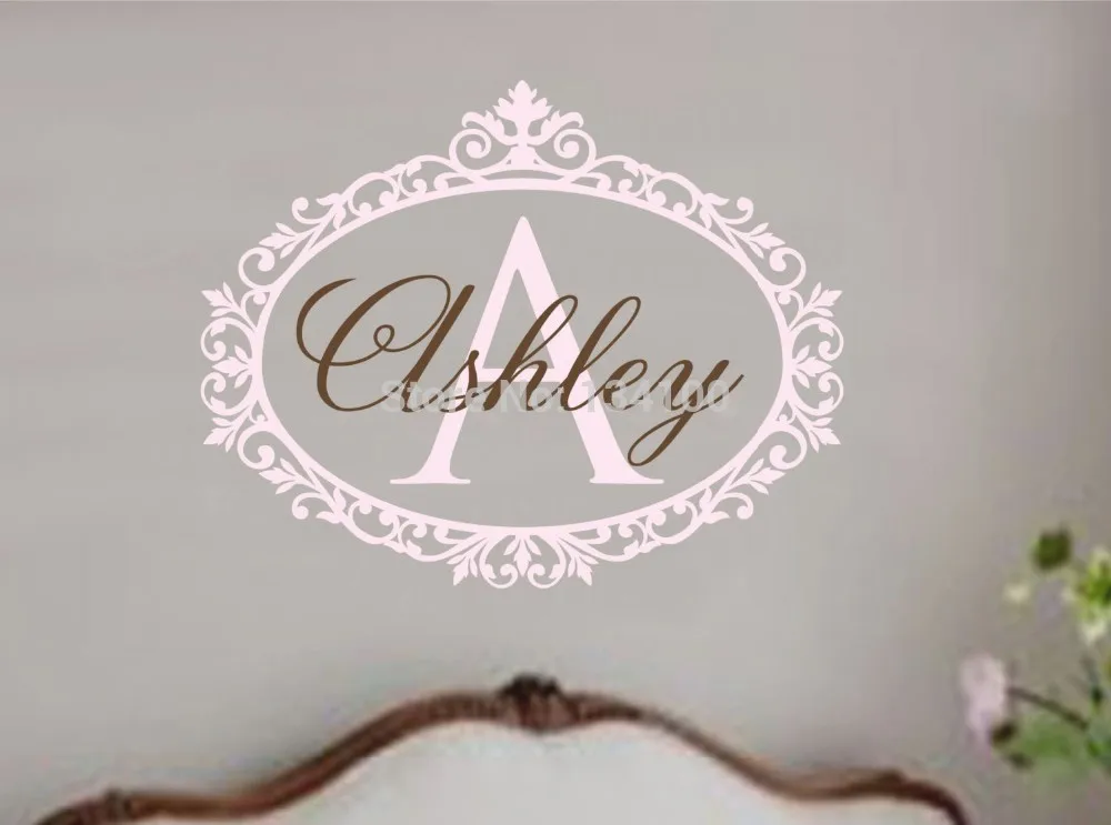 Customer-made Cartoon Wall Decal Baby and Girl Nursery Name Vinyl Shabby Chic Art Sticker -You Choose Color | Дом и сад