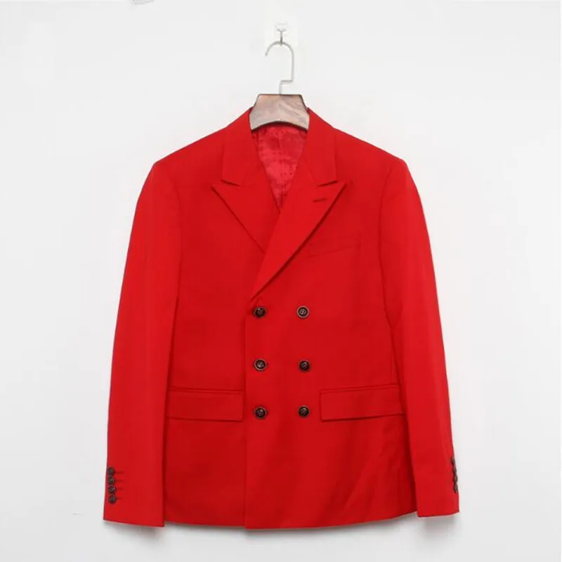 Red Double breasted men suits jacket Handmade groom Wedding tuxedos jacket Custom made formal Suit Jacket
Red Double breasted men suits jacket Handmade groom Wedding tuxedos jacket Custom made formal Suit Jacket