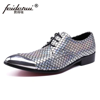 Plus Size Silver Pointed Toe Derby Man Footwear Luxury Designer Genuine Leather Gillter Wedding Party Men's Runway Shoes SL42 
Plus Size Silver Pointed Toe Derby Man Footwear Luxury Designer Genuine Leather Gillter Wedding Party Men's Runway Shoes SL42