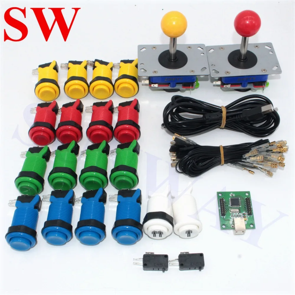 2 Player Arcade DIY Kit USB cable to PC joystick xin-mo USB encoder ZIPPYY Joystick Game handle for MAME Multicade Arcade parts
2 Player Arcade DIY Kit USB cable to PC joystick xin-mo USB encoder ZIPPYY Joystick Game handle for MAME Multicade Arcade parts