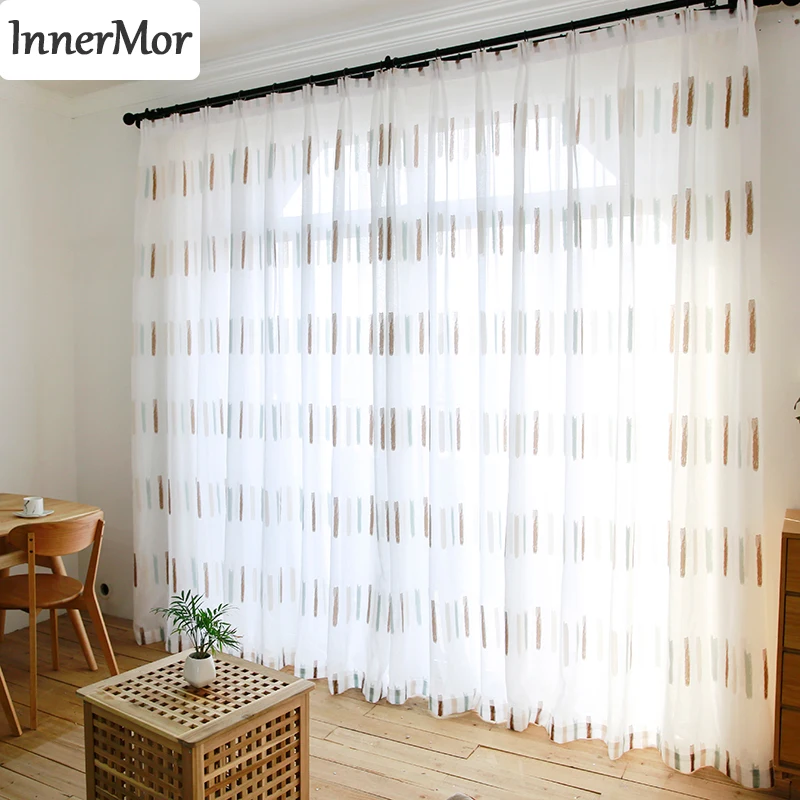 Innermor White Tulle Three Color Yarn Dyed Curtains For Living room Perspective soft Curtains for bedroom Windows Customized
Innermor White Tulle Three Color Yarn Dyed Curtains For Living room Perspective soft Curtains for bedroom Windows Customized