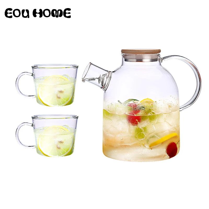 1500ml Large Capacity Teapots Drinkware High Quality Heat Resistant Glass Teapot Puer Flower Tea Pot Kettle with Bamboo Lid
1500ml Large Capacity Teapots Drinkware High Quality Heat Resistant Glass Teapot Puer Flower Tea Pot Kettle with Bamboo Lid