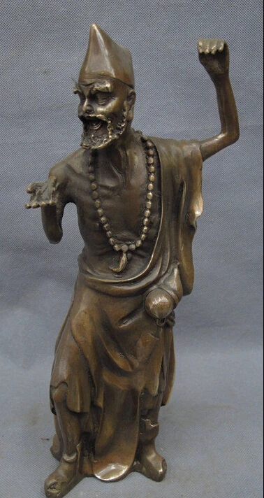13" Chinese Bronze Copper Buddhist Joss Arhat Monk JiGong ChaiGong Gourd Statue
13" Chinese Bronze Copper Buddhist Joss Arhat Monk JiGong ChaiGong Gourd Statue