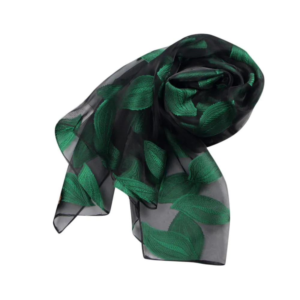 Fashion Women Scarf Leaves Long Soft Wrap scarf Ladies Shawl Organza Elegant High Quality Scarf Scarves Bufanda Mujer #N
Fashion Women Scarf Leaves Long Soft Wrap scarf Ladies Shawl Organza Elegant High Quality Scarf Scarves Bufanda Mujer #N