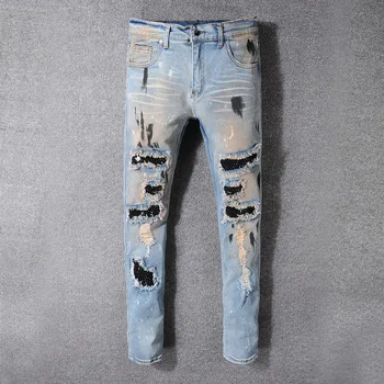 Mens Jeans Blue Casual Skinny Jeans Men Slim Zipper Design Biker Jeans Hip Hop Ripped Jeans Men Stretch Denim Pants Large Size
Mens Jeans Blue Casual Skinny Jeans Men Slim Zipper Design Biker Jeans Hip Hop Ripped Jeans Men Stretch Denim Pants Large Size