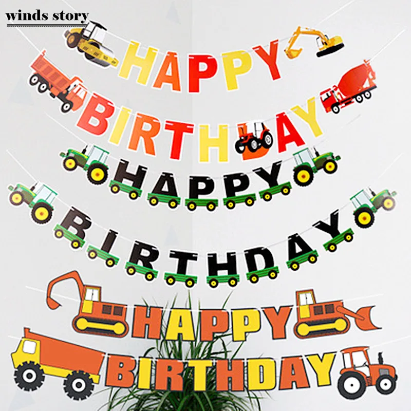 Farm Theme Construction Vehicle Happy Birthday Banner Truck Tractor Cupcake Topper Kid Favors Birthday Party Decoration Supplies
Farm Theme Construction Vehicle Happy Birthday Banner Truck Tractor Cupcake Topper Kid Favors Birthday Party Decoration Supplies