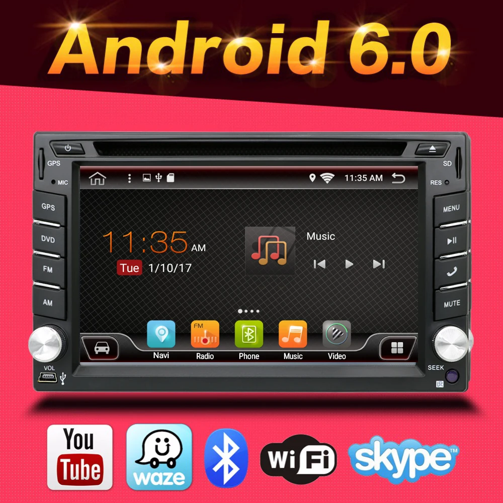 Quad Android 6 0 font b Car b font Audio font b GPS b font Navigation