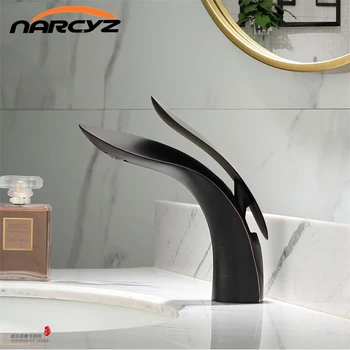 Basin Faucets Black/Gold Brass Crane Bathroom Faucets Hot and Cold Water Mixer Tap Contemporary Mixer Tap torneira B585
Basin Faucets Black/Gold Brass Crane Bathroom Faucets Hot and Cold Water Mixer Tap Contemporary Mixer Tap torneira B585