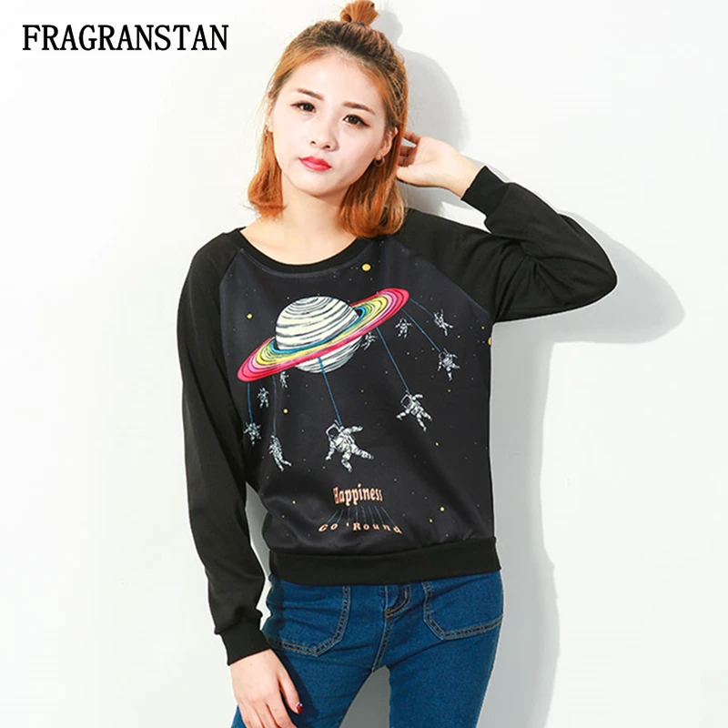 2018 Female Fashion Spring Autumn New O-Neck Sweatshirts Women Letter Planet Printed Loose Top High Quality Casual Pullove JQ603
2018 Female Fashion Spring Autumn New O-Neck Sweatshirts Women Letter Planet Printed Loose Top High Quality Casual Pullove JQ603