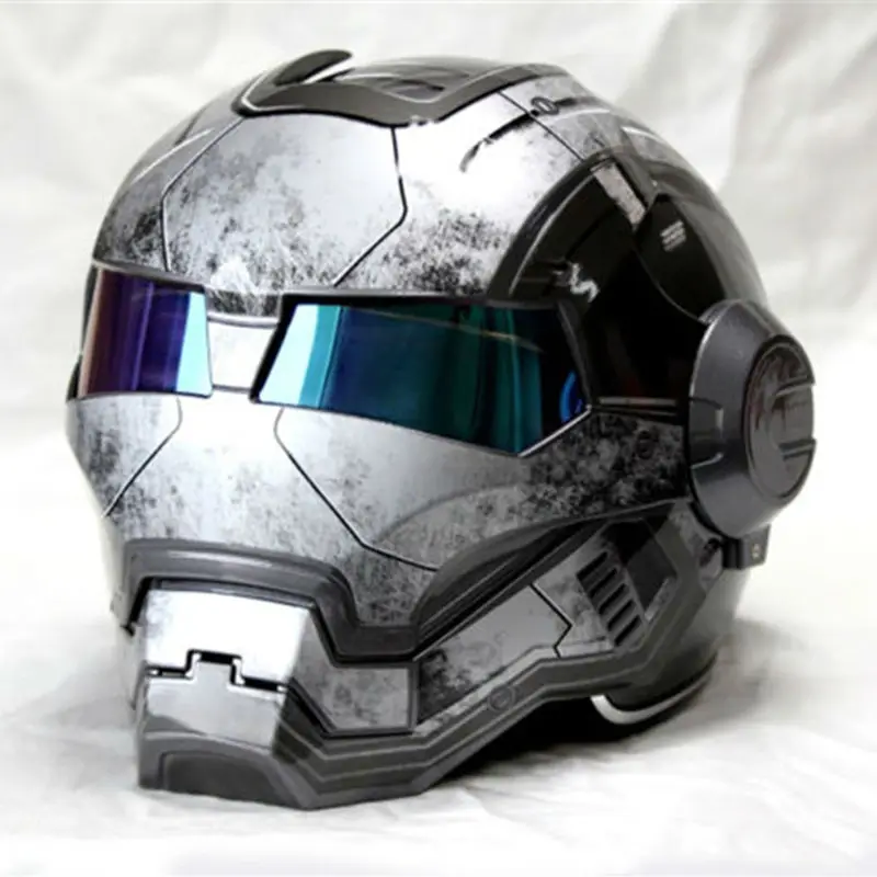 Image NEW Gray MASEI IRONMAN Iron Man helmet motorcycle helmet retro half helmet open face helmet 610 ABS casque motocross