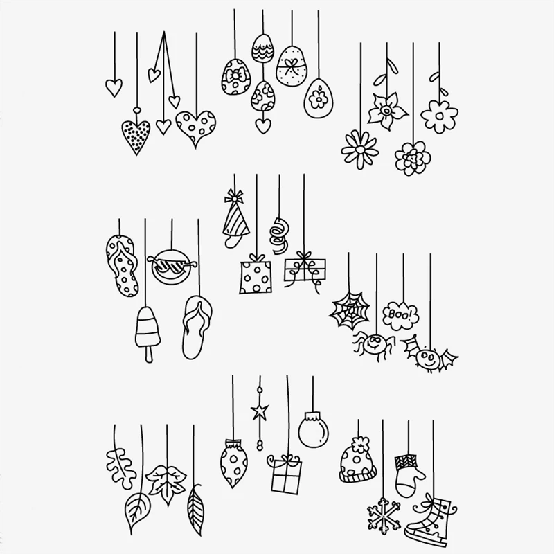 Dangling Doodles Transparent Clear Silicone Stamp/Seal for DIY scrapbooking/photo album Decorative clear stamp sheets HEM14
Dangling Doodles Transparent Clear Silicone Stamp/Seal for DIY scrapbooking/photo album Decorative clear stamp sheets HEM14