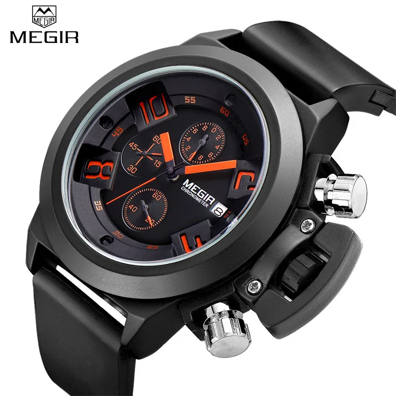 Luxury Brand Megir Men Sports Watches Men's Quartz Chronograph 6 Hands 24 Hours Clock Man Military Wrist Watch Relogio Masculino
Luxury Brand Megir Men Sports Watches Men's Quartz Chronograph 6 Hands 24 Hours Clock Man Military Wrist Watch Relogio Masculino