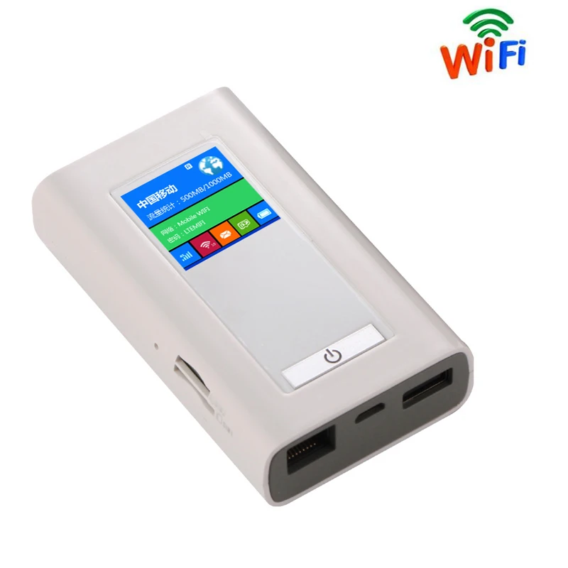 Image New LTE GSM Mifi 4G Wifi Router Wireless Router with 5200mAh Power Bank two SIM Card Slot Modem Function Global Unlock LR511A