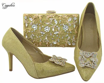 Excellent gold high heel pump shoes and purse bag set with luxury stones BL003 heel height 8.5cm
Excellent gold high heel pump shoes and purse bag set with luxury stones BL003 heel height 8.5cm