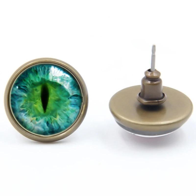 Dragon Eye Stud Earrings Green Blue or Purple Eye Ear Nail Sauron Eye Jewelry Glass Cabochon Earrings Handmade
Dragon Eye Stud Earrings Green Blue or Purple Eye Ear Nail Sauron Eye Jewelry Glass Cabochon Earrings Handmade