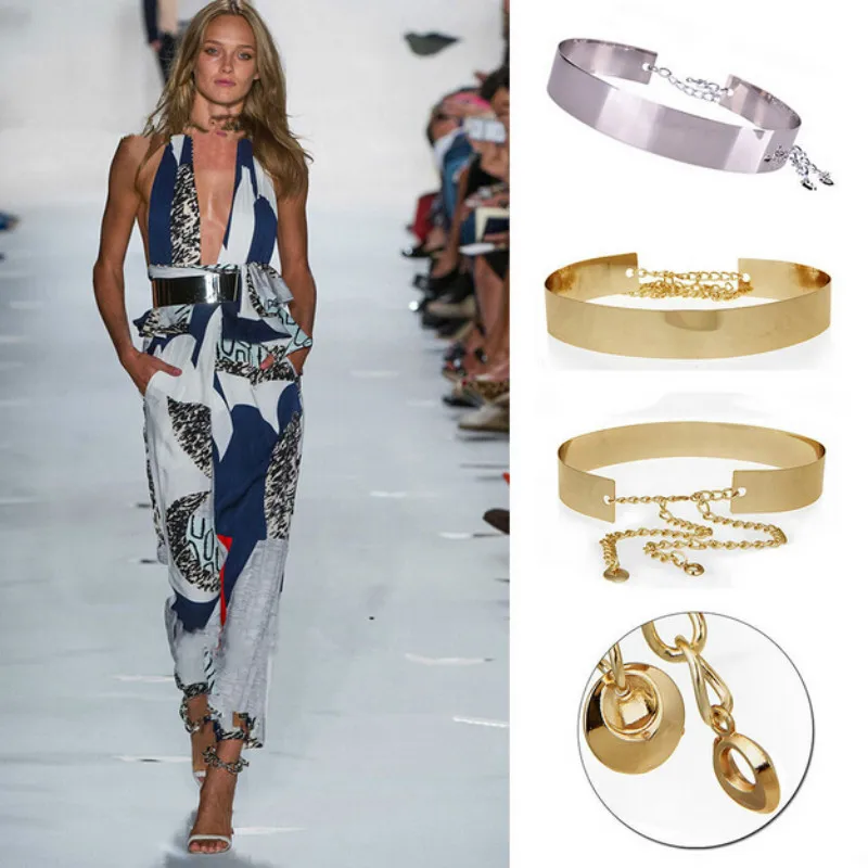 High Quality Women Belt Plate Waistband Wide Ladies Gold Metal Vogue Luxury Brand Chains Mirror Wedding Elegant Slash Bandage
High Quality Women Belt Plate Waistband Wide Ladies Gold Metal Vogue Luxury Brand Chains Mirror Wedding Elegant Slash Bandage