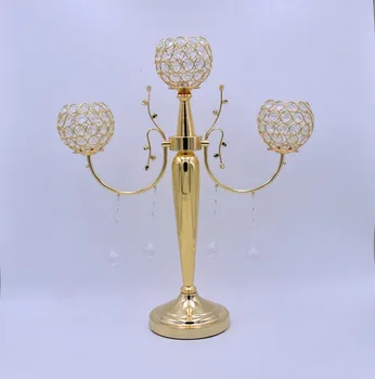 New Metal Gold Candle Holders 3-Arms With Crystals Stand Pillar Candlestick For Wedding Portavelas Candelabra
New Metal Gold Candle Holders 3-Arms With Crystals Stand Pillar Candlestick For Wedding Portavelas Candelabra