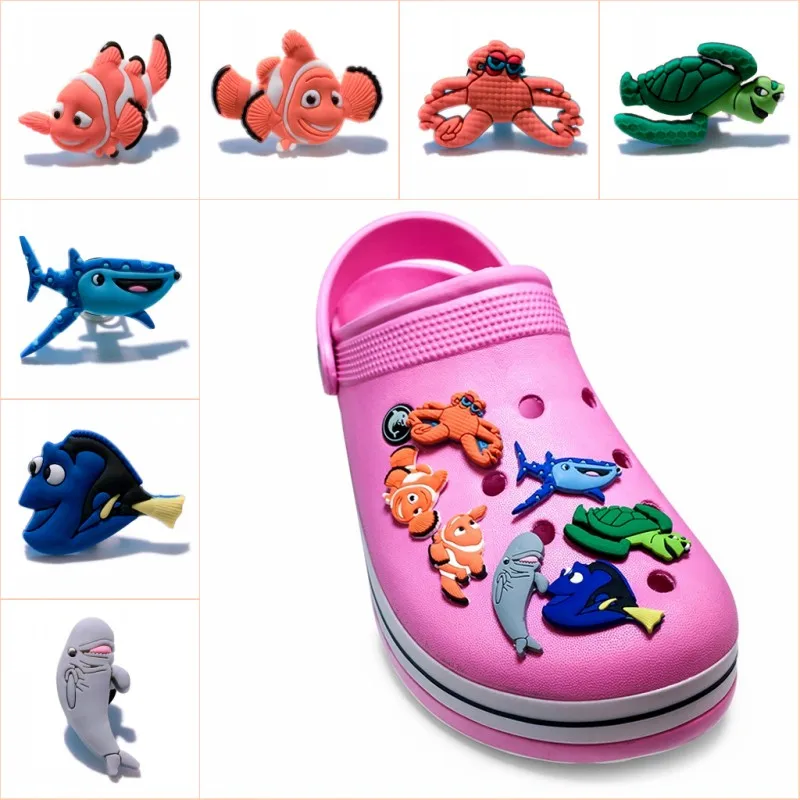 10pcs/ot Cartoon Finding Nemo PVC Shoe Charms Dory Shoe Buckles Accessory Fit Wristbands Bracelet Croc JIBZ Kid Party/Xmas Gift
10pcs/ot Cartoon Finding Nemo PVC Shoe Charms Dory Shoe Buckles Accessory Fit Wristbands Bracelet Croc JIBZ Kid Party/Xmas Gift