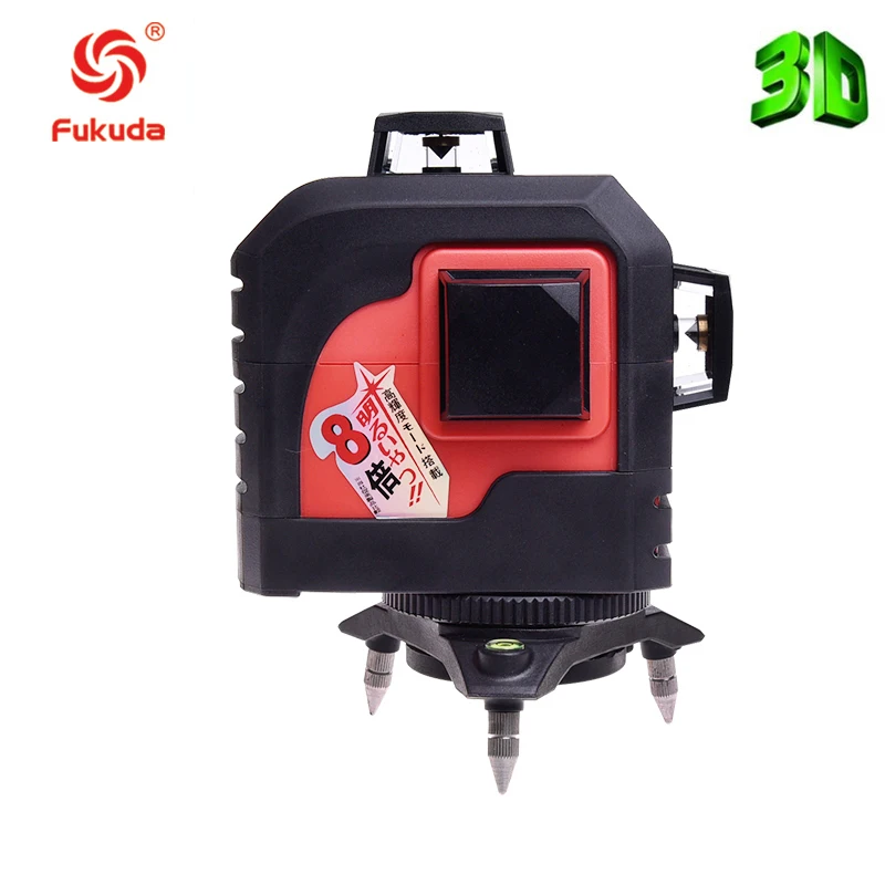 Fukuda Brand 12Lines 3D MW-93T-AA Laser Level Self-Leveling 360 Horizontal Vertical Cross Super Powerful Red Laser Beam Line CE
Fukuda Brand 12Lines 3D MW-93T-AA Laser Level Self-Leveling 360 Horizontal Vertical Cross Super Powerful Red Laser Beam Line CE