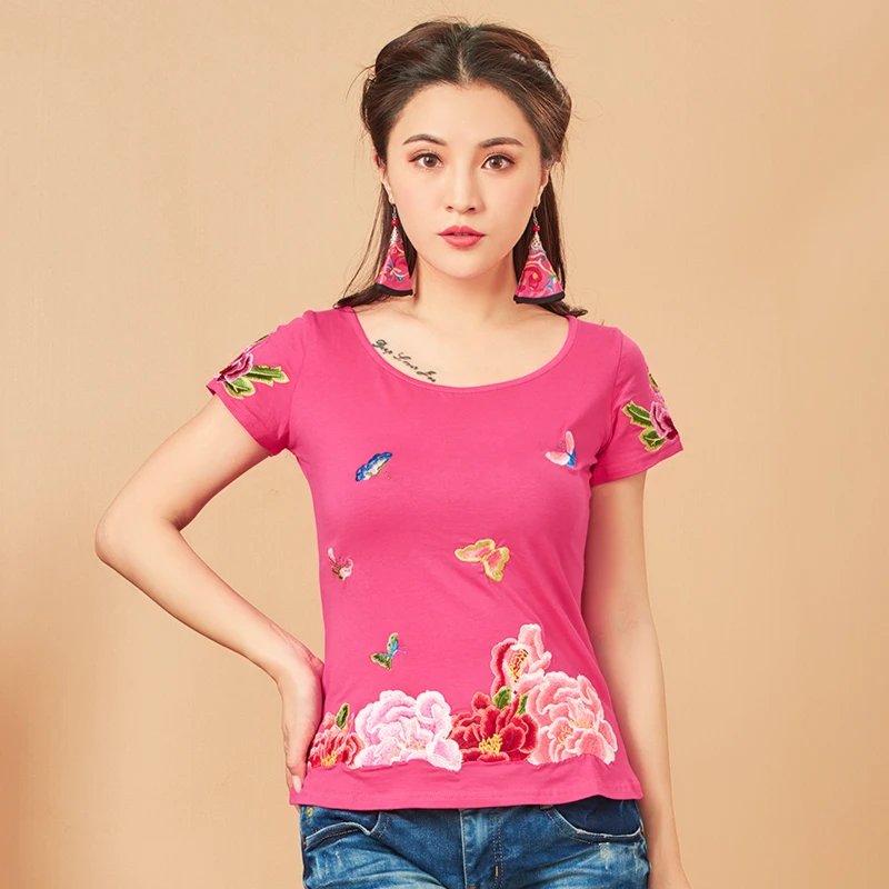 KYQIAO vintage 70s ethnic o neck rose red dark blue white floral embroidery t shirt for women summer original t-shirt tee
KYQIAO vintage 70s ethnic o neck rose red dark blue white floral embroidery t shirt for women summer original t-shirt tee