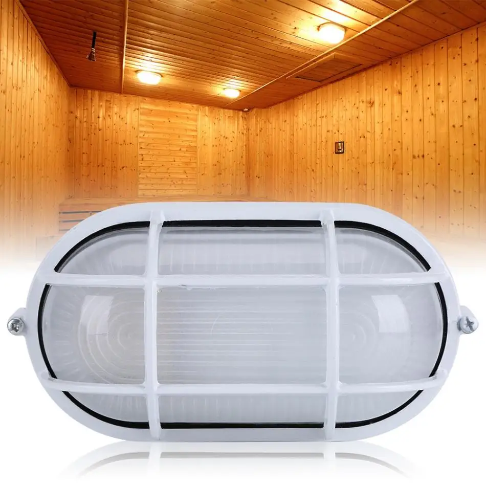 Oval Vapor-proof Sauna Steam Room Light Lamps with Metal Guard Accessory NEW Oval Vapor-proof Sauna Steam Room Light Lamps with Metal Guard Accessory NEW