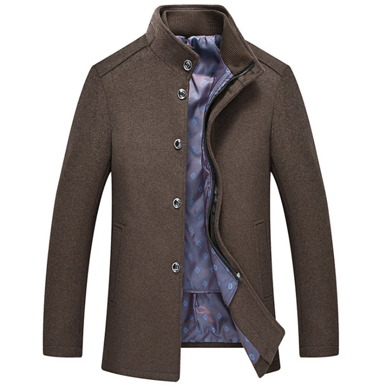 New Winter Woolen Coat Men Fashion Cotton Liner Wool Blend Jacket Mens Casual Warm Outerwear abrigo hombre Grey/Wine Red
New Winter Woolen Coat Men Fashion Cotton Liner Wool Blend Jacket Mens Casual Warm Outerwear abrigo hombre Grey/Wine Red
