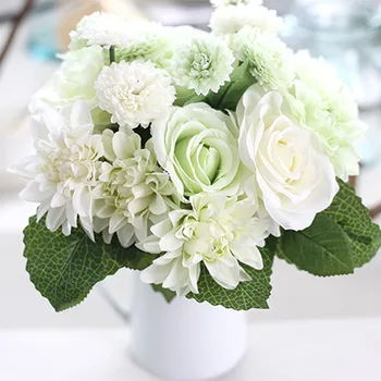 European Style 10 Heads Hybrid High Range Silk Rose Artificial Flower For Home Furnishings Decor Bride Wedding Bouquet Flowers
European Style 10 Heads Hybrid High Range Silk Rose Artificial Flower For Home Furnishings Decor Bride Wedding Bouquet Flowers