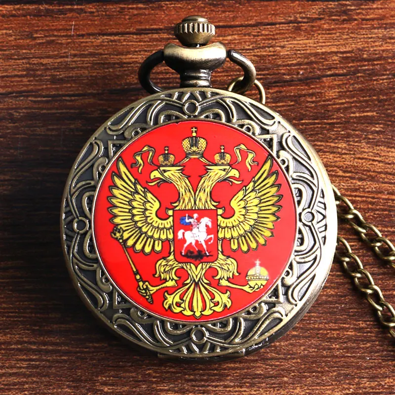 2016 New Arrival Russia's Double-headed Eagle Design Necklace Watch Antique Bronze Quartz Pocket Wacth
2016 New Arrival Russia's Double-headed Eagle Design Necklace Watch Antique Bronze Quartz Pocket Wacth
