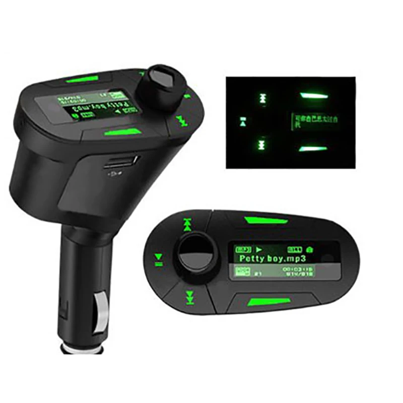 2017 3.5mm Wireless USB Kit Transmitter Car MP3 Player Car Auto Red Green Light For SD MMC LCD Remote FM Transmit Modulator
2017 3.5mm Wireless USB Kit Transmitter Car MP3 Player Car Auto Red Green Light For SD MMC LCD Remote FM Transmit Modulator