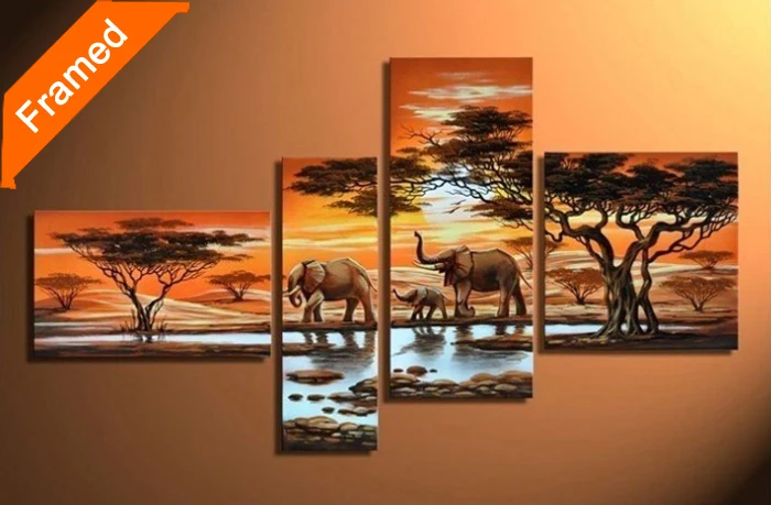 Elephant oil painting 4 panels oil painting for living room wall pictures canvas art for friends home decoration gift
Elephant oil painting 4 panels oil painting for living room wall pictures canvas art for friends home decoration gift