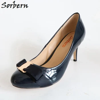 Sorbern Navy Blue Round Toe Pumps Low Heels Bow Vintage Shoes Women Plus Size Stilettos Size 15 High Heels Zapatos Tacos Mujer
Sorbern Navy Blue Round Toe Pumps Low Heels Bow Vintage Shoes Women Plus Size Stilettos Size 15 High Heels Zapatos Tacos Mujer