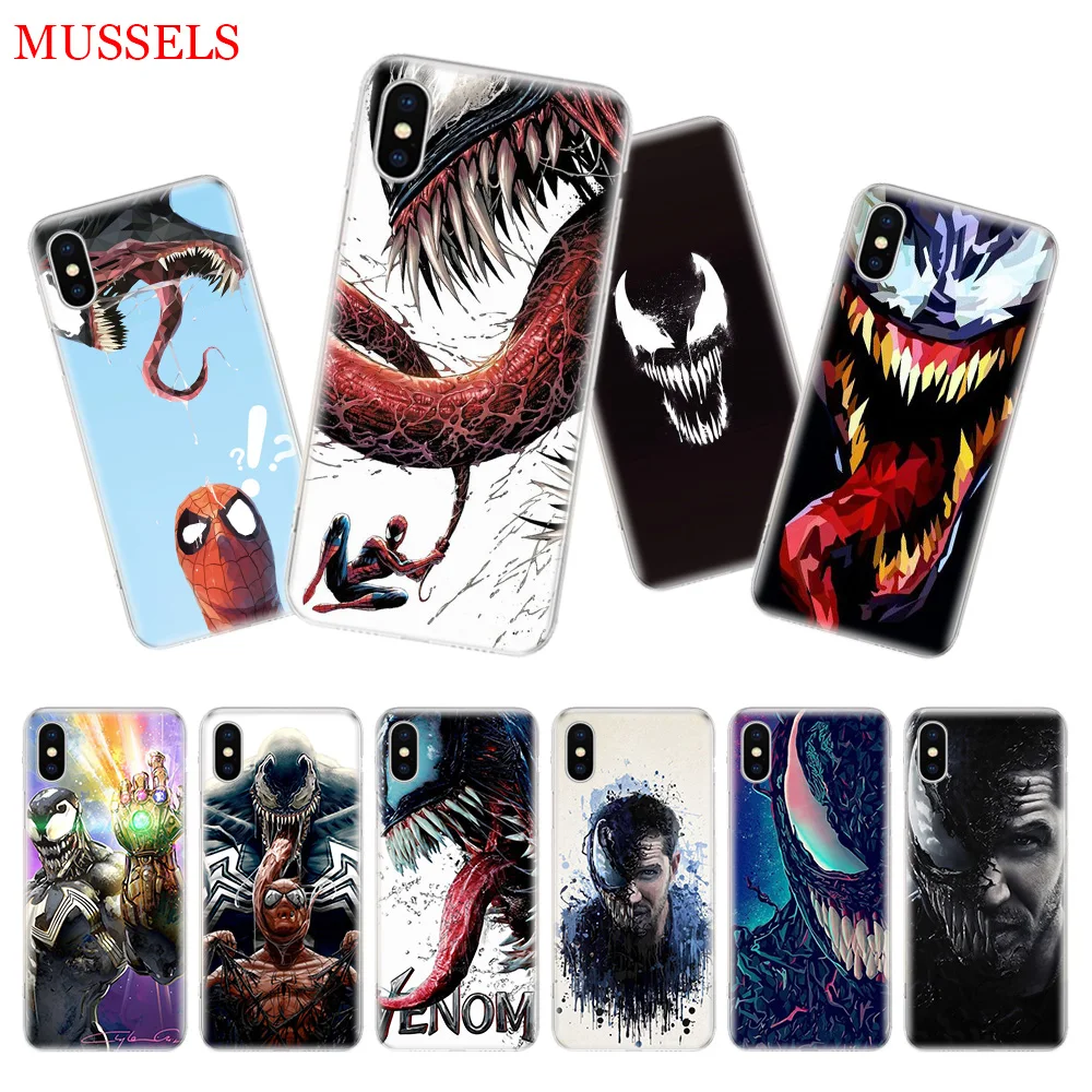 Venom Marvel Cool Phone Case For iPhone 7 8 6 6S Plus X 10 Ten XS MAX XR 5S SE Art TPU Covers Coque Capa Cas Shell
Venom Marvel Cool Phone Case For iPhone 7 8 6 6S Plus X 10 Ten XS MAX XR 5S SE Art TPU Covers Coque Capa Cas Shell