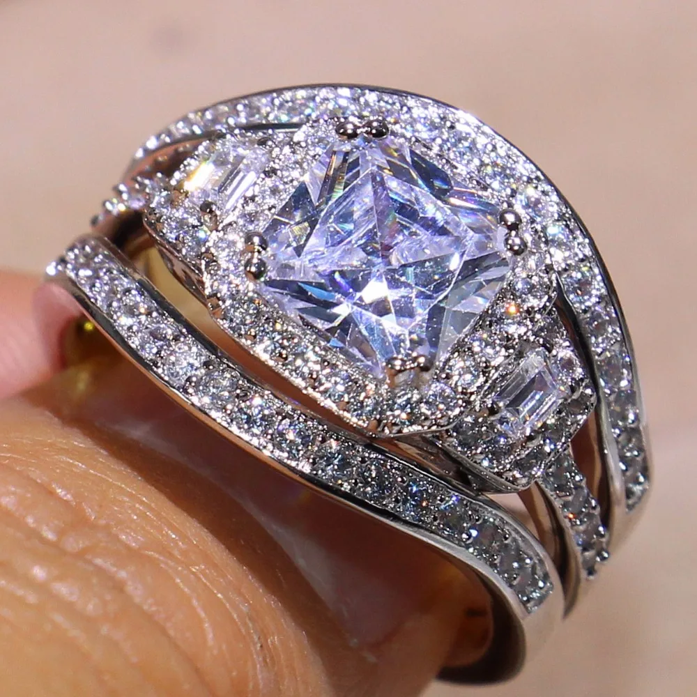 Victoria New Arrival Handmade Luxury Jewelry 14KT White Gold Filled Princess Cut 5A Zirconia Square CZ 3 IN 1 Wedding Band Ring
Victoria New Arrival Handmade Luxury Jewelry 14KT White Gold Filled Princess Cut 5A Zirconia Square CZ 3 IN 1 Wedding Band Ring