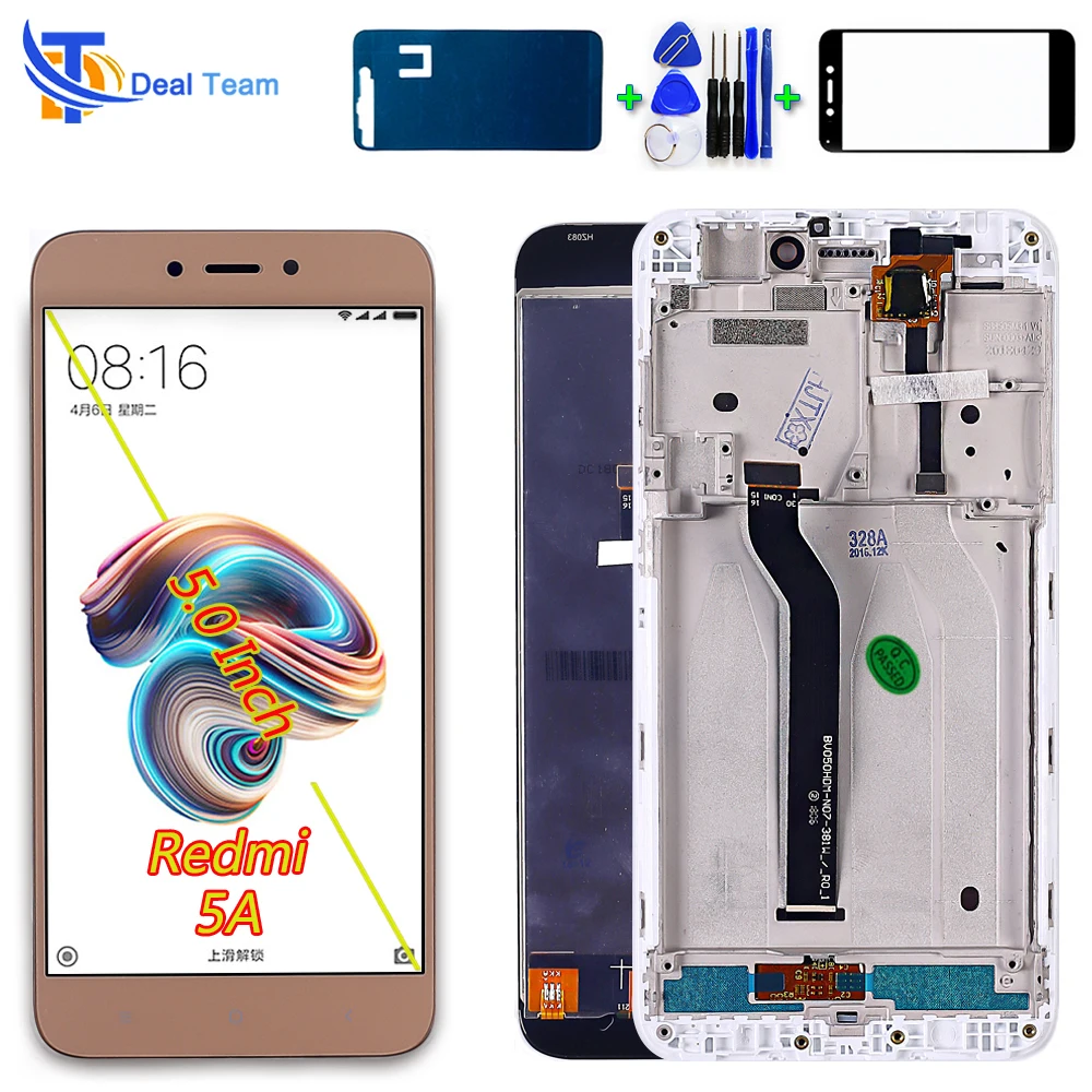 100% Tested LCD display For Xiaomi Redmi 5A 5.0 inch touch screen digitizer assembly Frame Black Frame With Free Tool Glass film
100% Tested LCD display For Xiaomi Redmi 5A 5.0 inch touch screen digitizer assembly Frame Black Frame With Free Tool Glass film