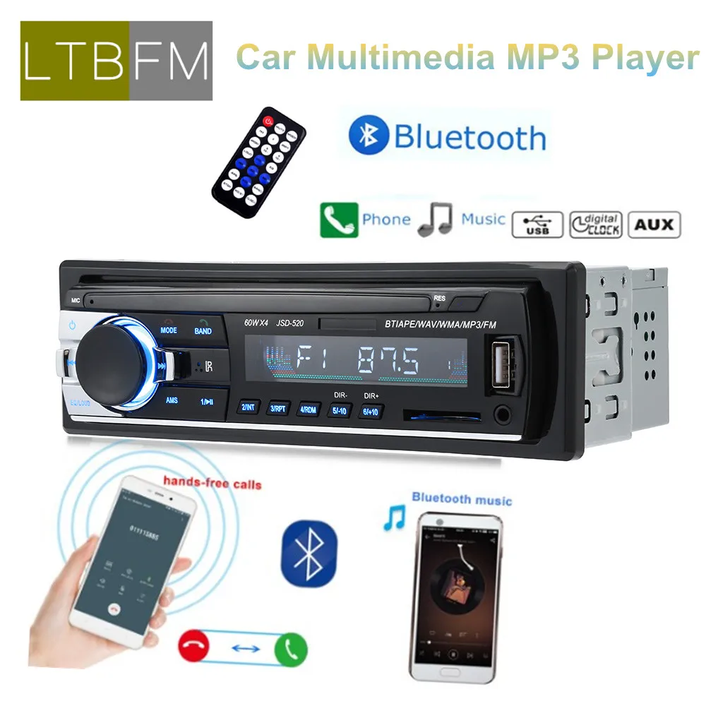 LTBFM JSD-520 Bluetooth Autoradio Car Radio 1Din 12V Car Stereo MP3 Player FM AUX Input SD USB Auto Audio With Remote Control
LTBFM JSD-520 Bluetooth Autoradio Car Radio 1Din 12V Car Stereo MP3 Player FM AUX Input SD USB Auto Audio With Remote Control