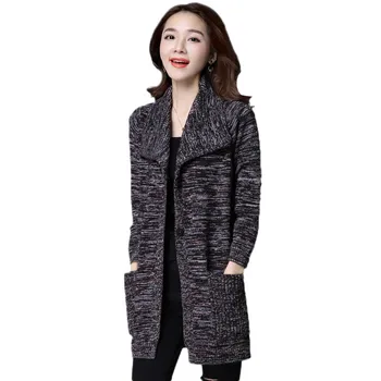 Large size Women Sweaters Loose Knitted Jacket Spring Autumn Mediun long Knitted Cardigan Single-breasted Female Sweaters DT0072
Large size Women Sweaters Loose Knitted Jacket Spring Autumn Mediun long Knitted Cardigan Single-breasted Female Sweaters DT0072