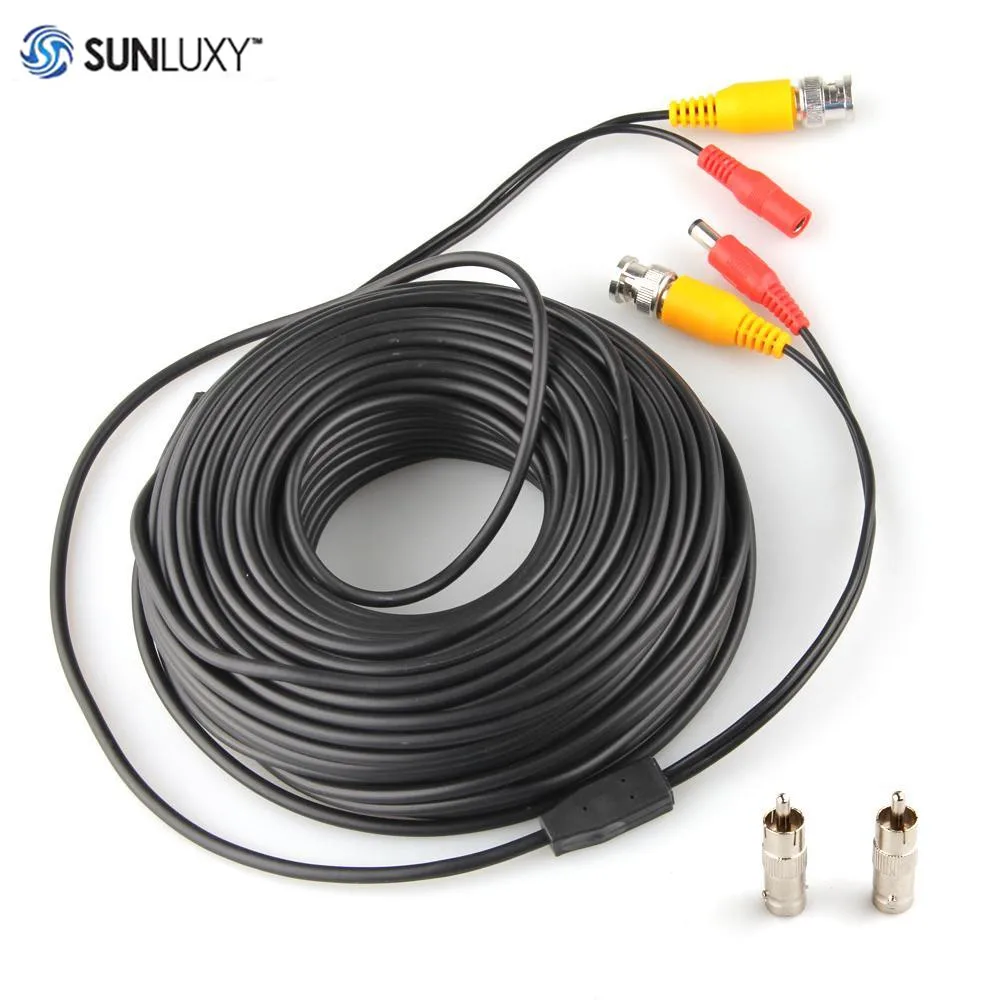 SUNLUXY 100ft 30m CCTV Cable Camera Accessories BNC Video DC Power Cable for CCTV Surveillance System + 2 BNC Adapter New
SUNLUXY 100ft 30m CCTV Cable Camera Accessories BNC Video DC Power Cable for CCTV Surveillance System + 2 BNC Adapter New