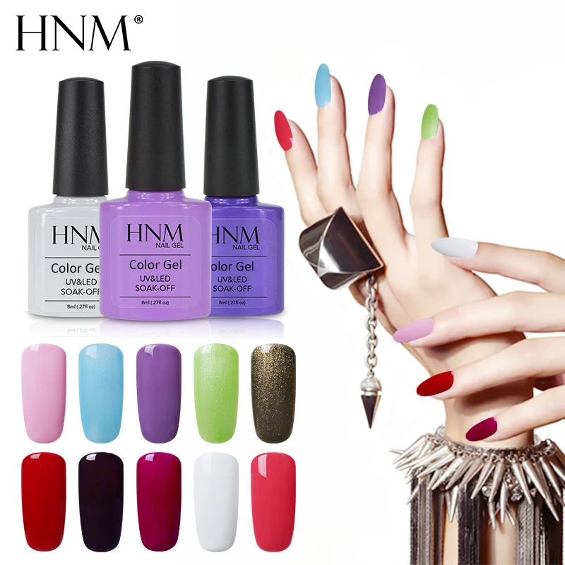 HNM лак для ногтей 8 мл чистый цвет замочить от УФ штамповки Краска Лак Nagellak Lucky Lak