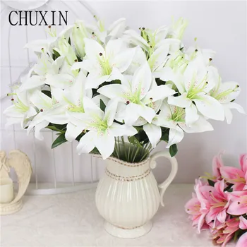 11head Lily Artificial Flower High-grade Silk Simulation Bouquet Wedding Home Photography Props Decoration Valentine's Day Gift
11head Lily Artificial Flower High-grade Silk Simulation Bouquet Wedding Home Photography Props Decoration Valentine's Day Gift