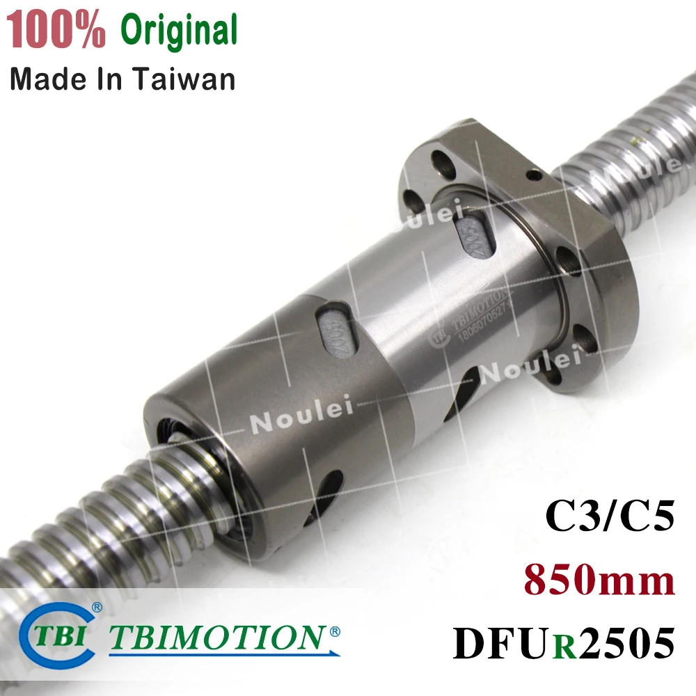 TBI ball screw 2505 5mm lead Ground C3 C5 850mm length with DFU2505 ballnut + end machined for CNC
TBI ball screw 2505 5mm lead Ground C3 C5 850mm length with DFU2505 ballnut + end machined for CNC