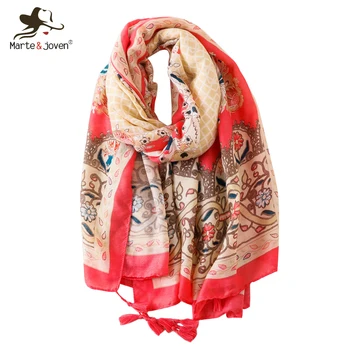 Marte&Joven Red/Khaki Spring Autumn Tassel Scarf for Women Bohemian Big Size Sunscreen Soft Shawls Pashmina Elegant Ladies Hijab
Marte&Joven Red/Khaki Spring Autumn Tassel Scarf for Women Bohemian Big Size Sunscreen Soft Shawls Pashmina Elegant Ladies Hijab