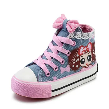 2019 popular flat denim girls shoes cartoon lace high to help bow children canvas shoes Princess casual breathable kids shoes
2019 popular flat denim girls shoes cartoon lace high to help bow children canvas shoes Princess casual breathable kids shoes
