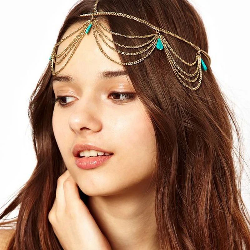 Vintage Green Rhinestone Women Tassel Hair Chain Metal Prom Bridesmaid Headpiece Forehead India Hair Jewelry Boho Bride Headband
Vintage Green Rhinestone Women Tassel Hair Chain Metal Prom Bridesmaid Headpiece Forehead India Hair Jewelry Boho Bride Headband