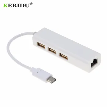 Kebidu Hub rj45 Multiple 3 Port USB 3.1 Type C USB-C Ethernet Network LAN Adapter Cable for Macbook ThinkPad Samsung 
Kebidu Hub rj45 Multiple 3 Port USB 3.1 Type C USB-C Ethernet Network LAN Adapter Cable for Macbook ThinkPad Samsung
