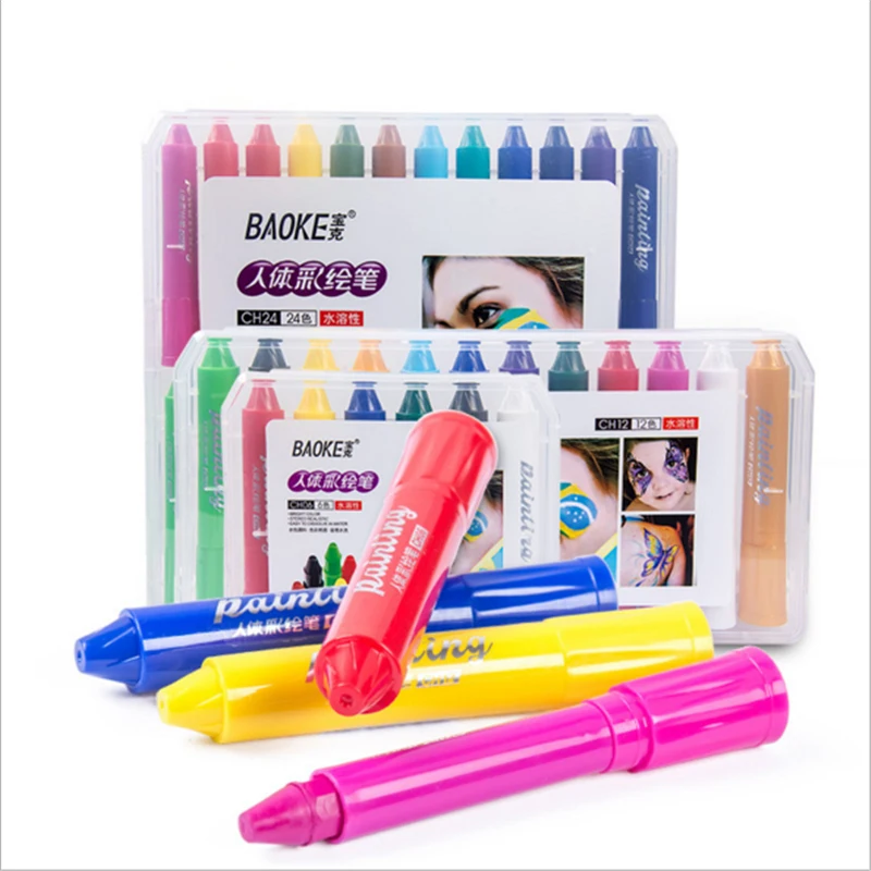 6 Colors Face Painting Pencils Splicing Structure Face Paint Crayon Halloween Christmas Body Painting Pen Stick For Party Makeup
6 Colors Face Painting Pencils Splicing Structure Face Paint Crayon Halloween Christmas Body Painting Pen Stick For Party Makeup