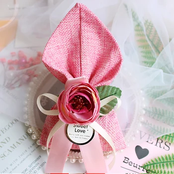 50pcs/lot NEW Linen bag Wedding Candy Box Rose gift bags baby shower boypackaging gift boxes Bonbonniere Event Party Supplies
50pcs/lot NEW Linen bag Wedding Candy Box Rose gift bags baby shower boypackaging gift boxes Bonbonniere Event Party Supplies